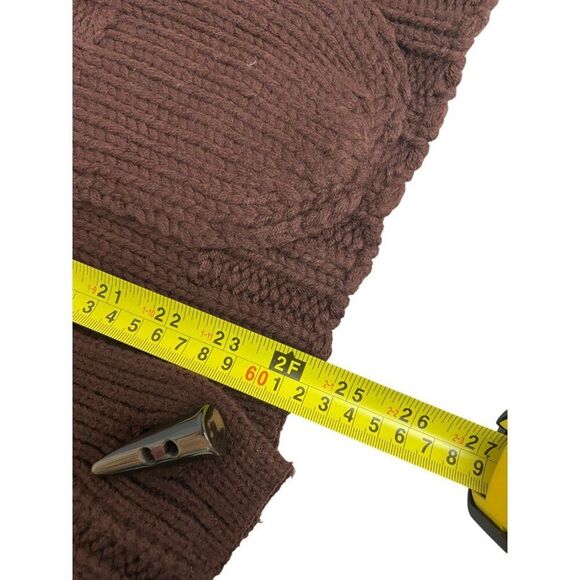 Zara Cardigan Sweater Womens XL Brown Chunky Toggle closure Wool 1957/101 NWOT - Picture 7 of 8